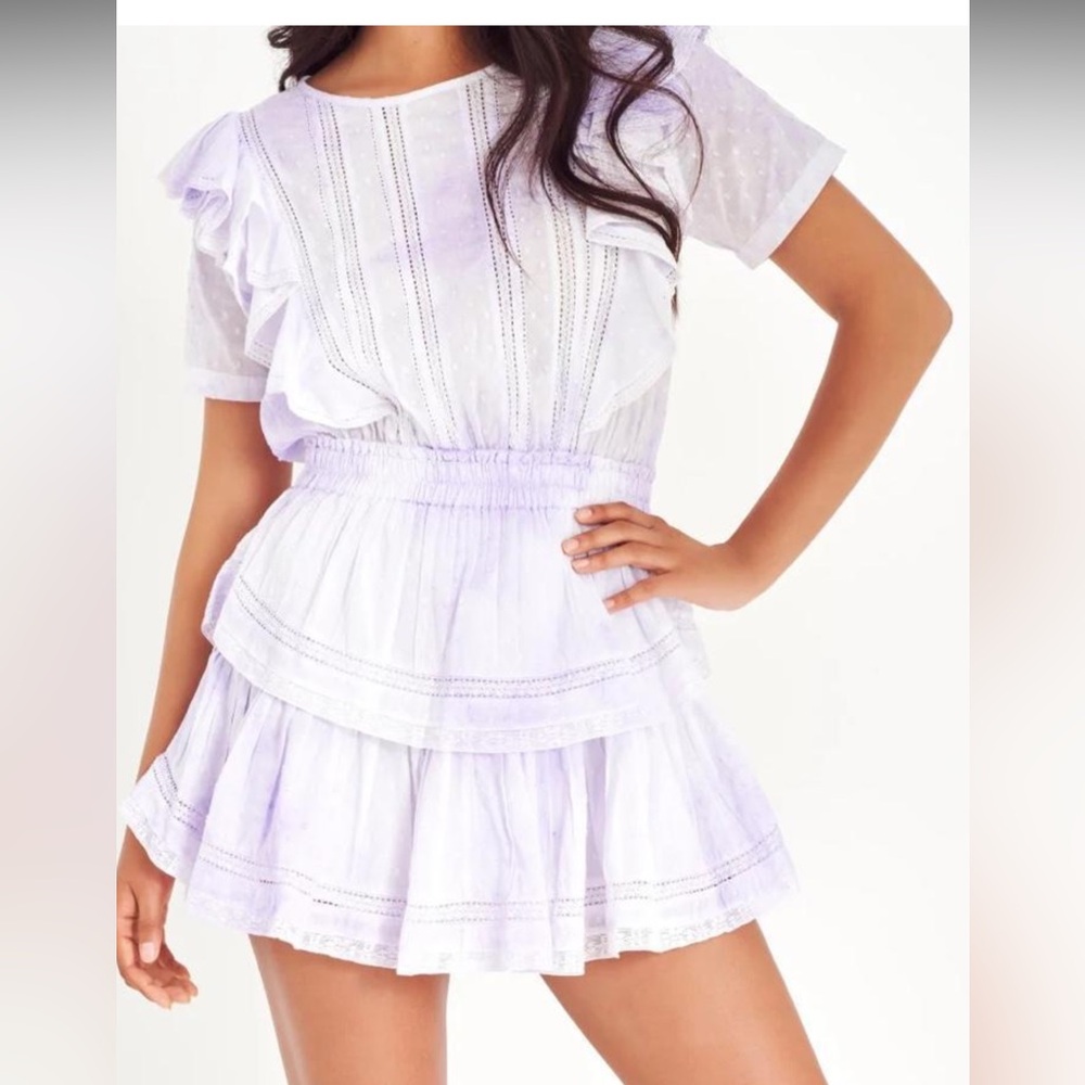 Loveshackfancy lavender ruffle dress